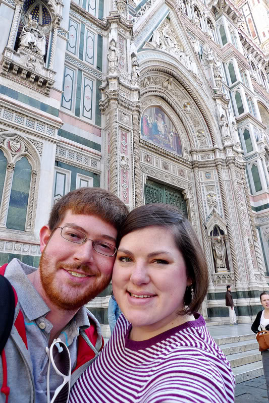 In front of the Duomo