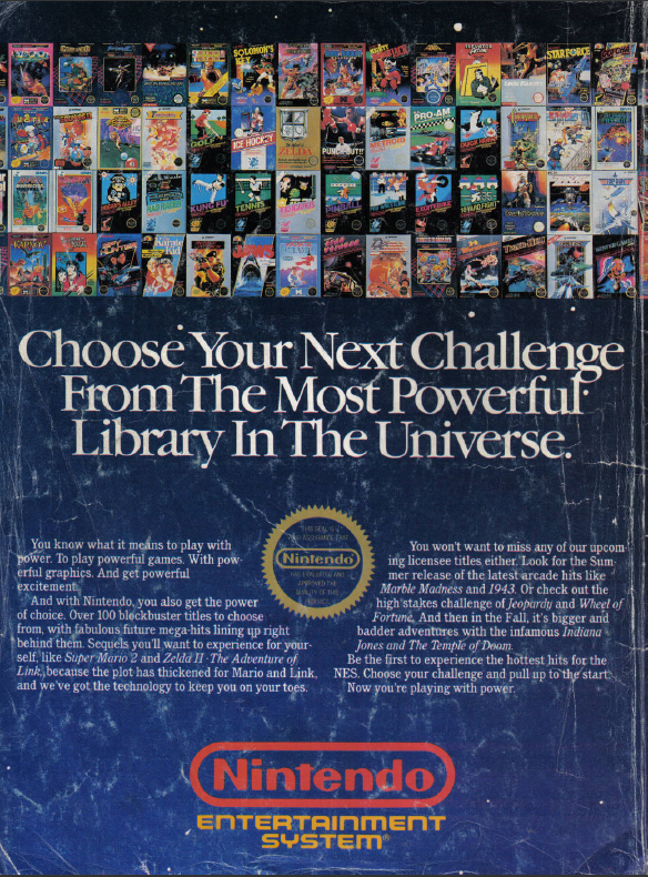 Nintendo Power ad