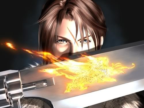 Squall with gunblade Squall with gunblade