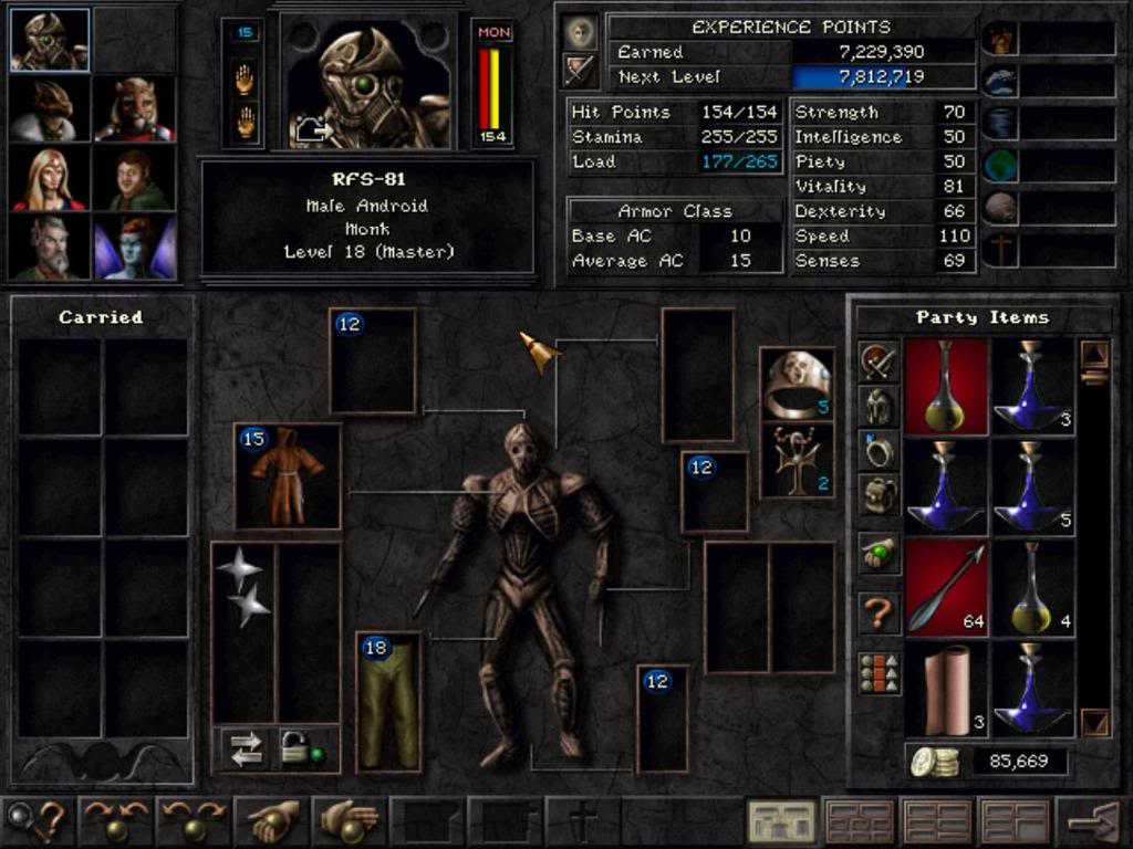 Wizardry 8 - Android monk Wizardry 8 - Android monk