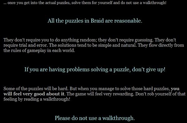 Braid Walkthrough