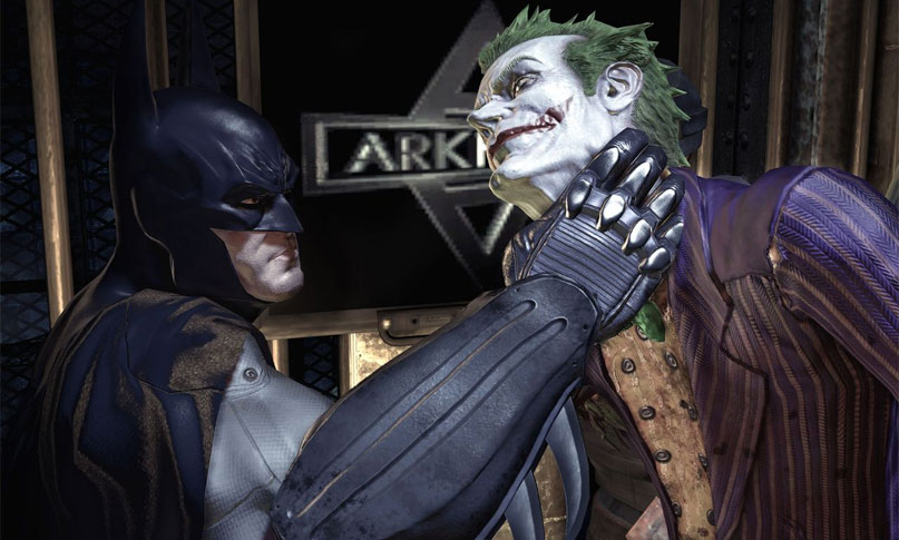 Batman & Joker Batman throttles Joker