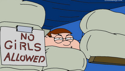 This means you, chick with the rack.