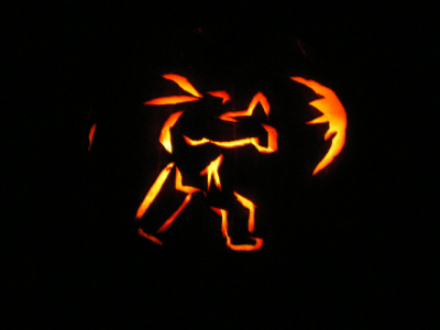My 2008 Ryu Pumpkin for Halloween.