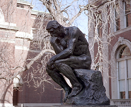 Let's think on this a moment, shall we? Rodin's The Thinker