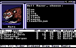 Wasteland - Combat screen